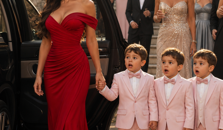**Parte completa:** Llevé a mis trillizos de cinco años a la boda de mi exesposo millonario… y en el instante en que su familia los vio, todo cambió.