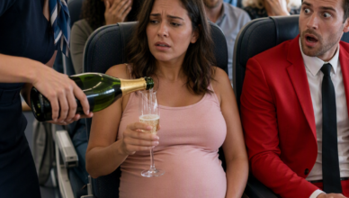 # PARTE 2: Subí al avión con mi amante, convencido de que mi esposa estaba a cientos de kilómetros. Pero ella nos recibió con un impecable uniforme de azafata y me dijo una frase que me heló la sangre:  **«¿Una copa de champán para celebrar esa reunión de trabajo que te inventaste?»**