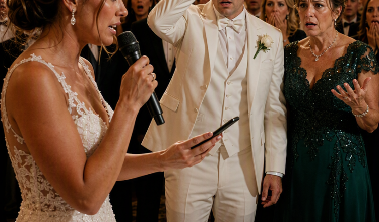 # El anuncio de la boda que lo cambió todo  Durante la recepción de nuestra boda, mi esposo tomó el micrófono y anunció delante de todos los invitados que su madre se mudaría a mi apartamento y que, además, empezaría a tomar el control de la casa. No discutí ni hice una escena. Simplemente tomé el micrófono, miré a todos los presentes y revelé la verdad que ellos habían estado ocultándome. En cuestión de minutos, su plan aparentemente perfecto se vino abajo frente a todos.